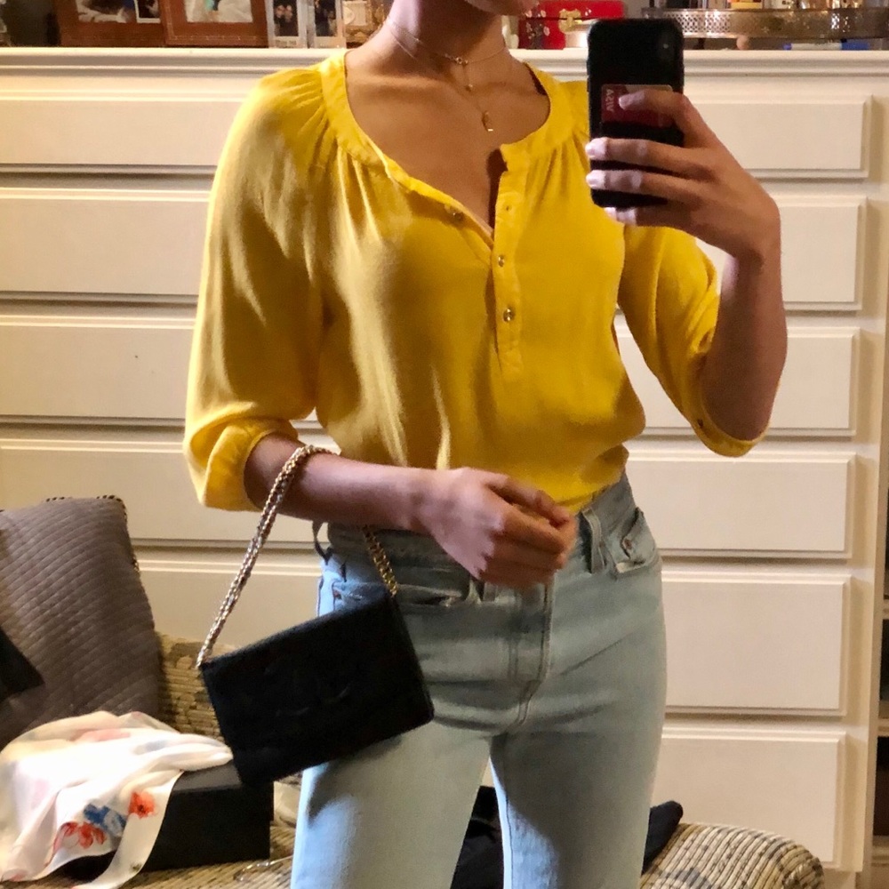 Yellow Banana republic blouse